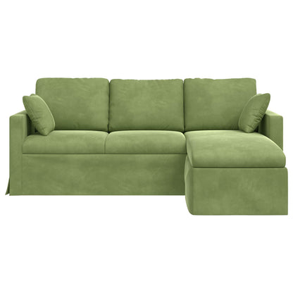 vidaXL Sofa Hellgrün 198 x 134 x 80 cm Samt