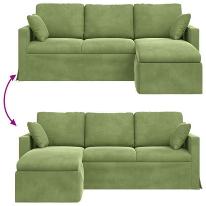vidaXL Sofa Hellgrün 198 x 134 x 80 cm Samt