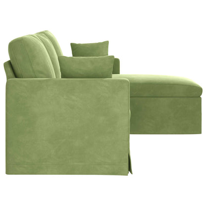 vidaXL Sofa Hellgrün 198 x 134 x 80 cm Samt