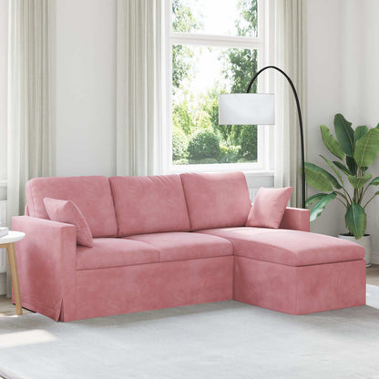 vidaXL Canapé Rose 198 x 134 x 80 cm Velours