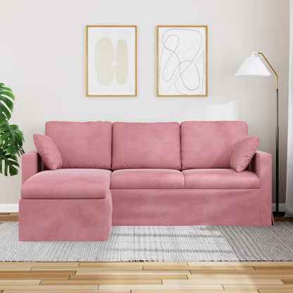 vidaXL Canapé Rose 198 x 134 x 80 cm Velours