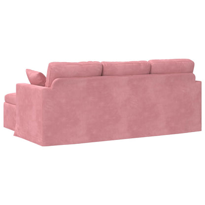 vidaXL Canapé Rose 198 x 134 x 80 cm Velours