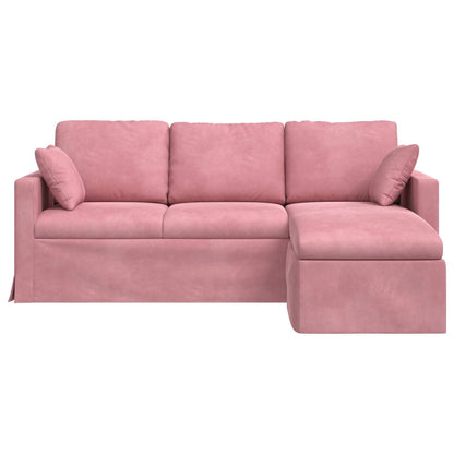 vidaXL Canapé Rose 198 x 134 x 80 cm Velours