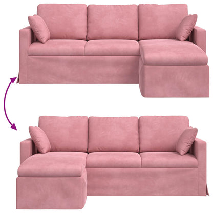 vidaXL Canapé Rose 198 x 134 x 80 cm Velours