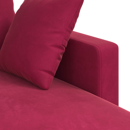 vidaXL Sofa Weinrot 198 x 134 x 80 cm Samt