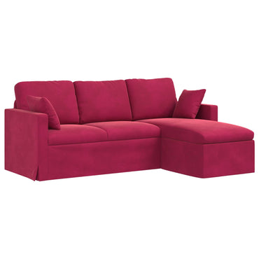 vidaXL Sofa Weinrot 198 x 134 x 80 cm Samt