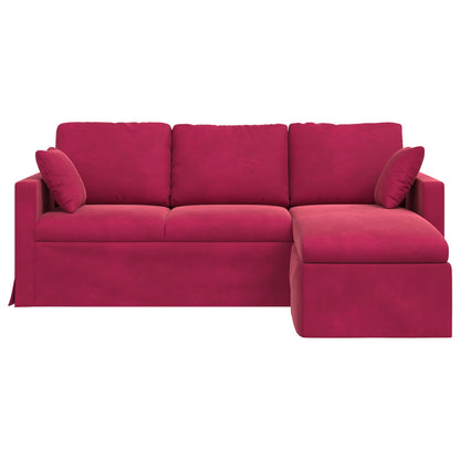 vidaXL Sofa Weinrot 198 x 134 x 80 cm Samt