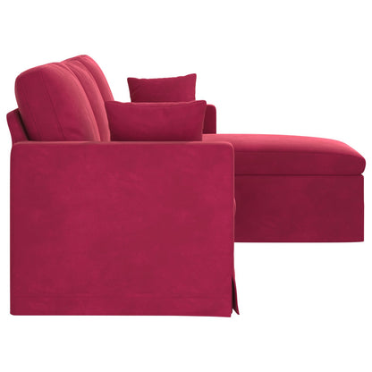 vidaXL Sofa Weinrot 198 x 134 x 80 cm Samt