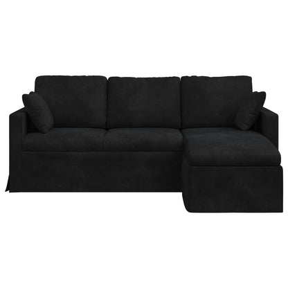 vidaXL Sofa Schwarz 198 x 134 x 80 cm Samt