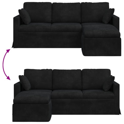 vidaXL Sofa Schwarz 198 x 134 x 80 cm Samt