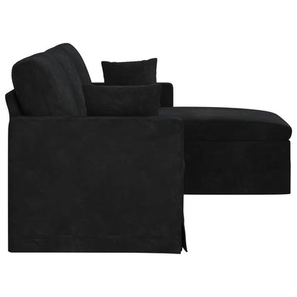 vidaXL Sofa Schwarz 198 x 134 x 80 cm Samt
