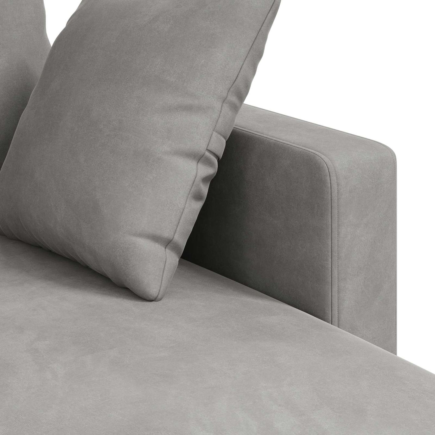 vidaXL Sofa Hellgrau 198 x 134 x 80 cm Samt