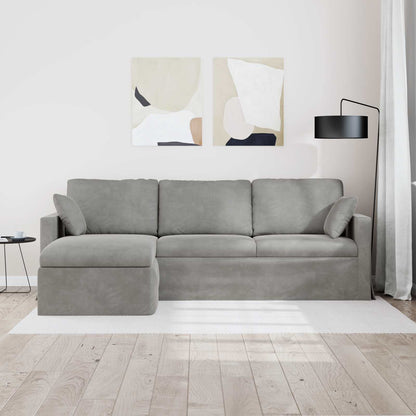 vidaXL Sofa Hellgrau 198 x 134 x 80 cm Samt