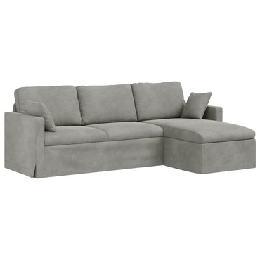 vidaXL Sofa Hellgrau 198 x 134 x 80 cm Samt