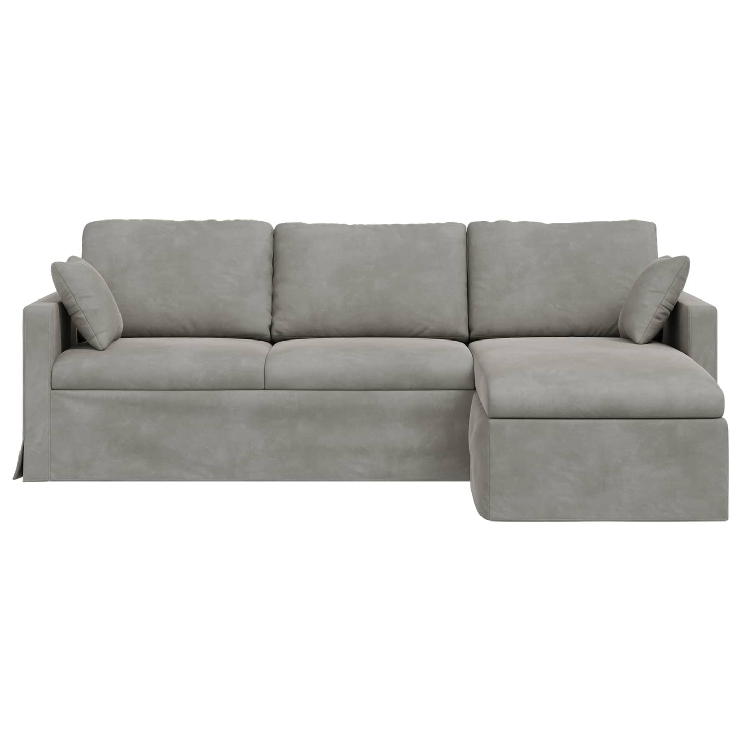vidaXL Sofa Hellgrau 198 x 134 x 80 cm Samt