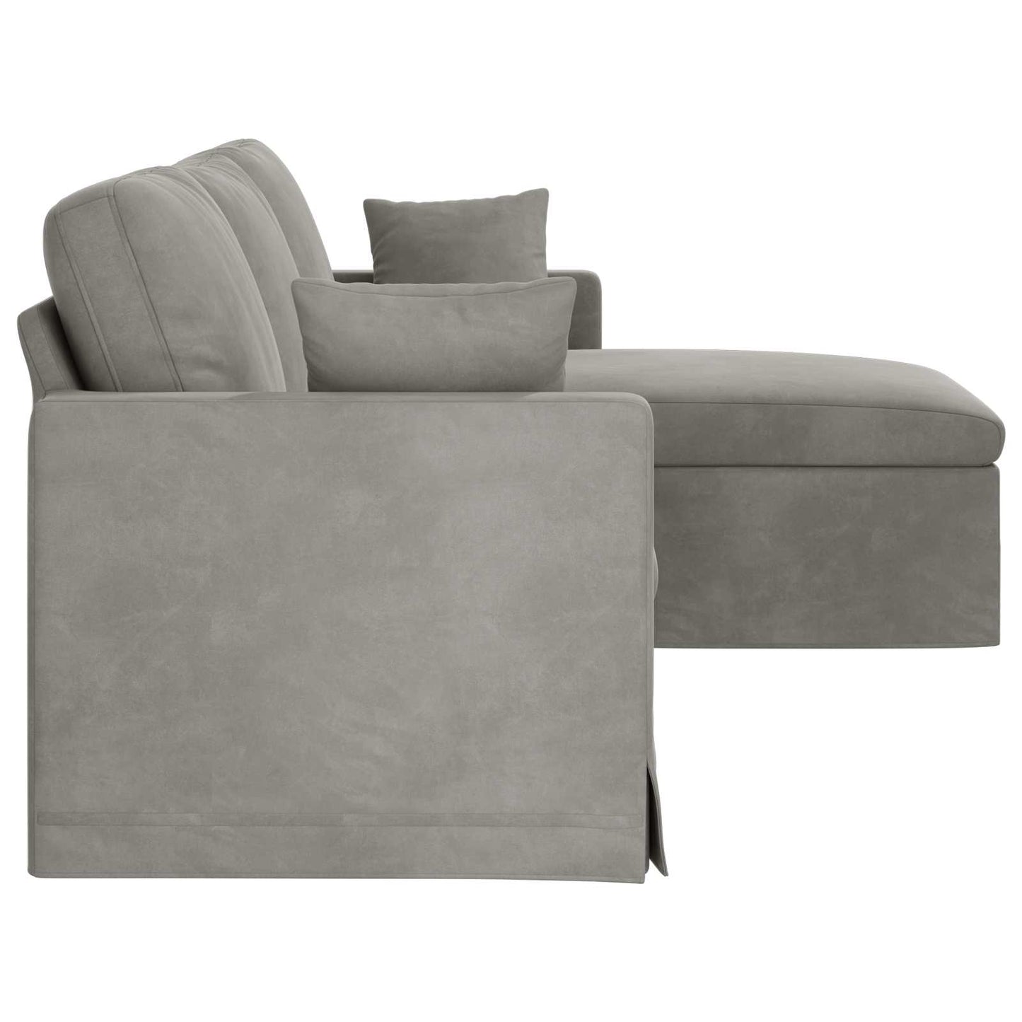vidaXL Sofa Hellgrau 198 x 134 x 80 cm Samt