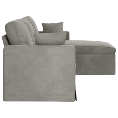vidaXL Sofa Hellgrau 198 x 134 x 80 cm Samt