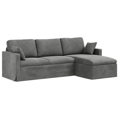 vidaXL Sofa Dunkelgrau 198 x 134 x 80 cm Samt