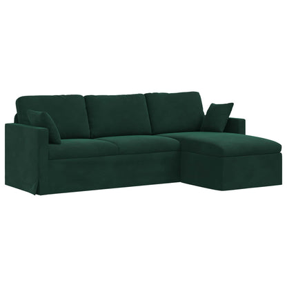vidaXL Canapé vert foncé 198 x 134 x 80 cm Velours