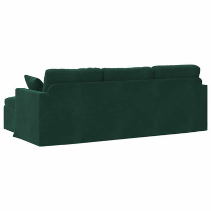vidaXL Canapé vert foncé 198 x 134 x 80 cm Velours