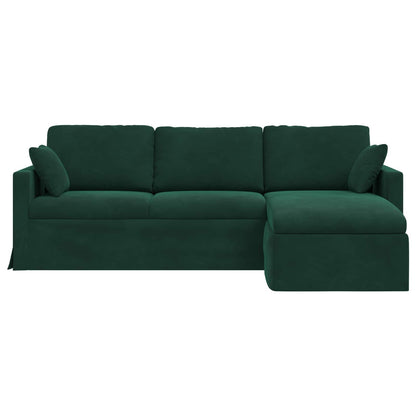 vidaXL Canapé vert foncé 198 x 134 x 80 cm Velours