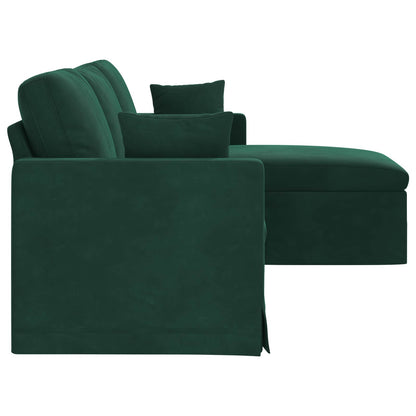 vidaXL Canapé vert foncé 198 x 134 x 80 cm Velours