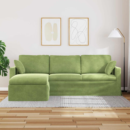 vidaXL Sofa Hellgrün 198 x 134 x 80 cm Samt
