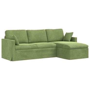 vidaXL Sofa Hellgrün 198 x 134 x 80 cm Samt