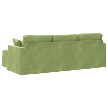 vidaXL Sofa Hellgrün 198 x 134 x 80 cm Samt