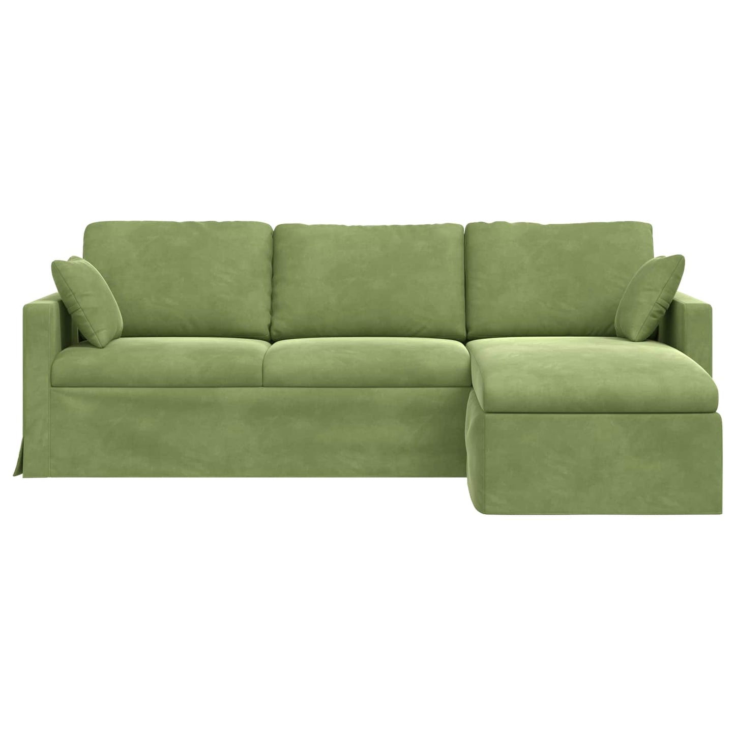 vidaXL Sofa Hellgrün 198 x 134 x 80 cm Samt