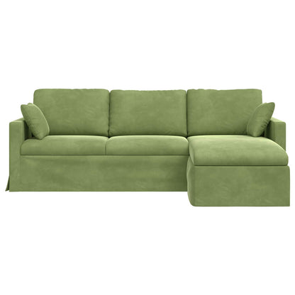 vidaXL Sofa Hellgrün 198 x 134 x 80 cm Samt