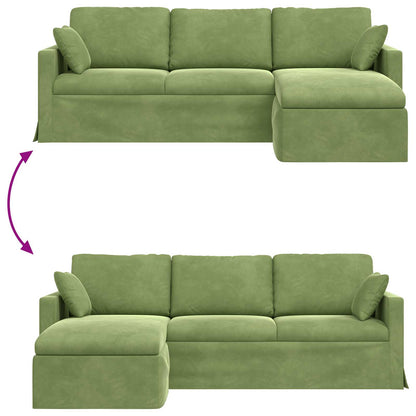 vidaXL Sofa Hellgrün 198 x 134 x 80 cm Samt