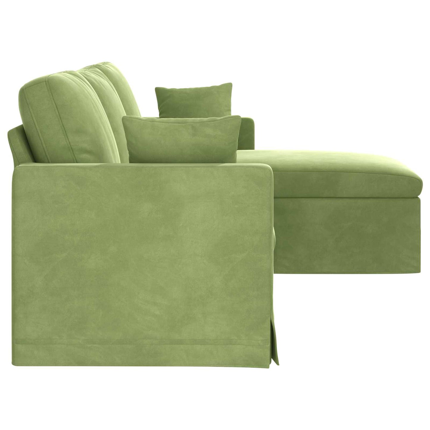 vidaXL Sofa Hellgrün 198 x 134 x 80 cm Samt