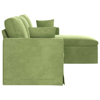 vidaXL Sofa Hellgrün 198 x 134 x 80 cm Samt