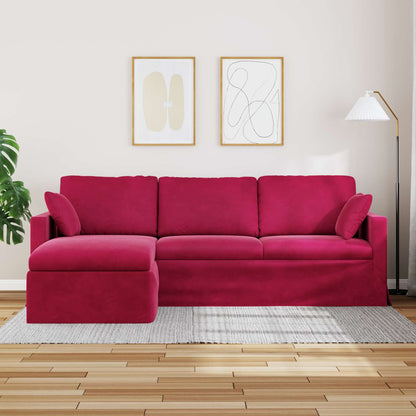 vidaXL Sofa Weinrot 198 x 134 x 80 cm Samt