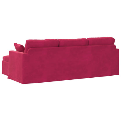 vidaXL Sofa Weinrot 198 x 134 x 80 cm Samt