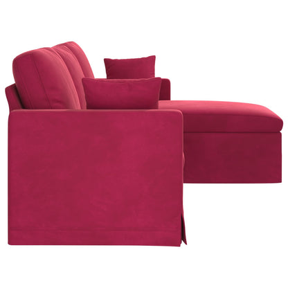 vidaXL Sofa Weinrot 198 x 134 x 80 cm Samt