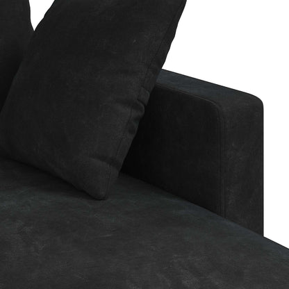 vidaXL Sofa Schwarz 198 x 134 x 80 cm Samt