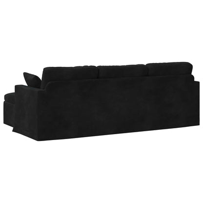 vidaXL Sofa Schwarz 198 x 134 x 80 cm Samt