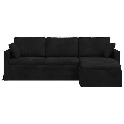 vidaXL Sofa Schwarz 198 x 134 x 80 cm Samt