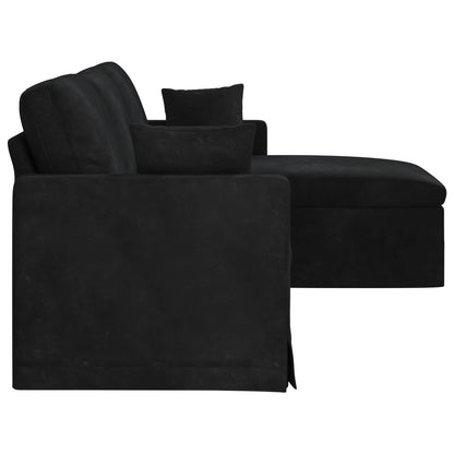 vidaXL Sofa Schwarz 198 x 134 x 80 cm Samt