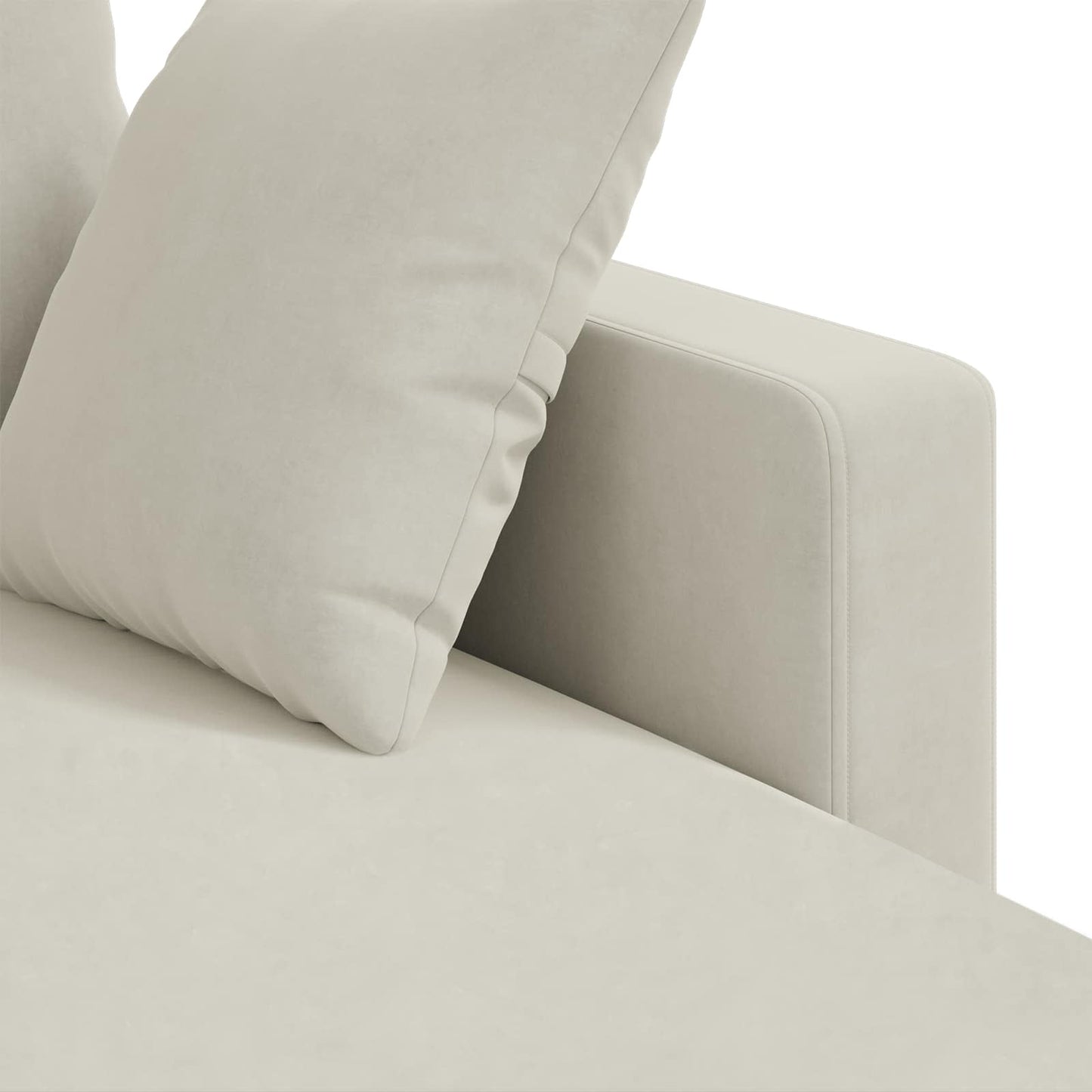 vidaXL Sofa Creme 198 x 134 x 80 cm Samt