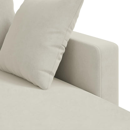 vidaXL Sofa Creme 198 x 134 x 80 cm Samt