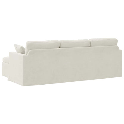 vidaXL Sofa Creme 198 x 134 x 80 cm Samt