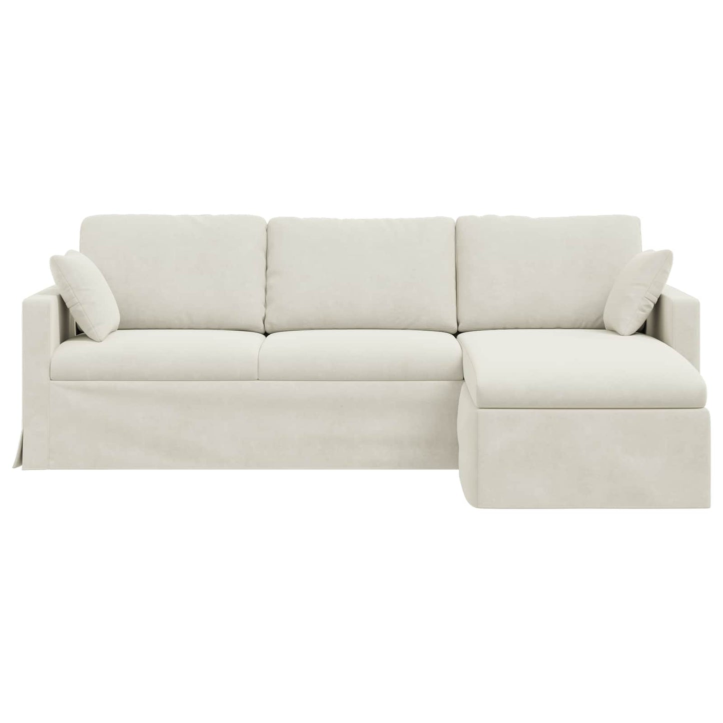 vidaXL Sofa Creme 198 x 134 x 80 cm Samt