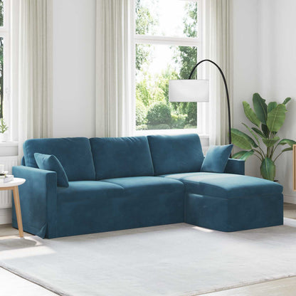 vidaXL Sofa Blau 198 x 134 x 80 cm Samt