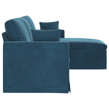 vidaXL Sofa Blau 198 x 134 x 80 cm Samt