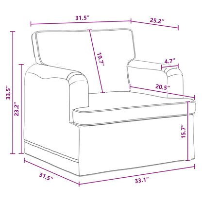 vidaXL Sofa Dunkelgrau 84 x 80 x 85 cm Stoff