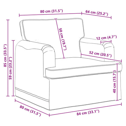 vidaXL Sofa Dunkelgrün 84 x 80 x 85 cm Stoff