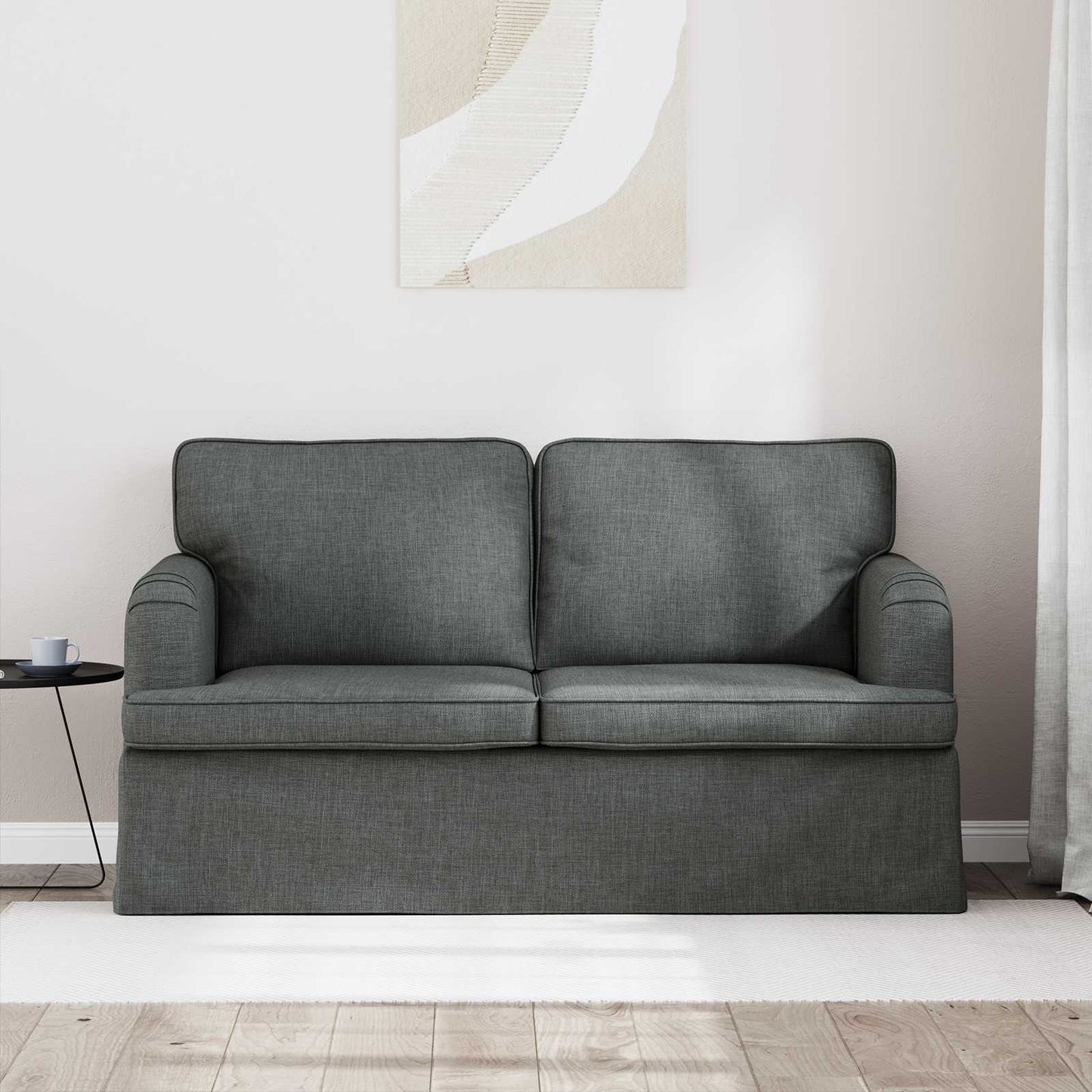 vidaXL Sofa Dunkelgrau 144 x 80 x 85 cm Stoff